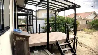 秋田市T様邸 デッキテラスとフェンスの施工例